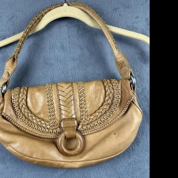 Vintage Banana Republic Brown Leather Hobo Purse Shoulder Bag Y2K - Picture 5 of 9